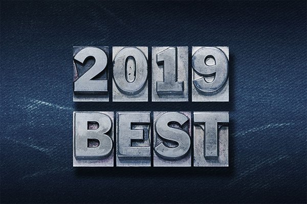 Metal typeset letters reading "2019 Best".